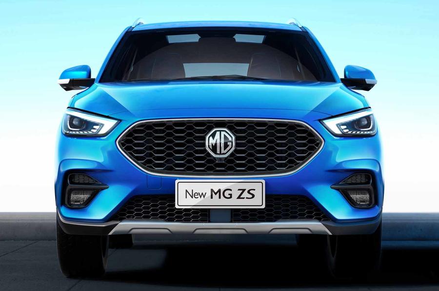 nieuwe MG ZS EV in Ford blauw...