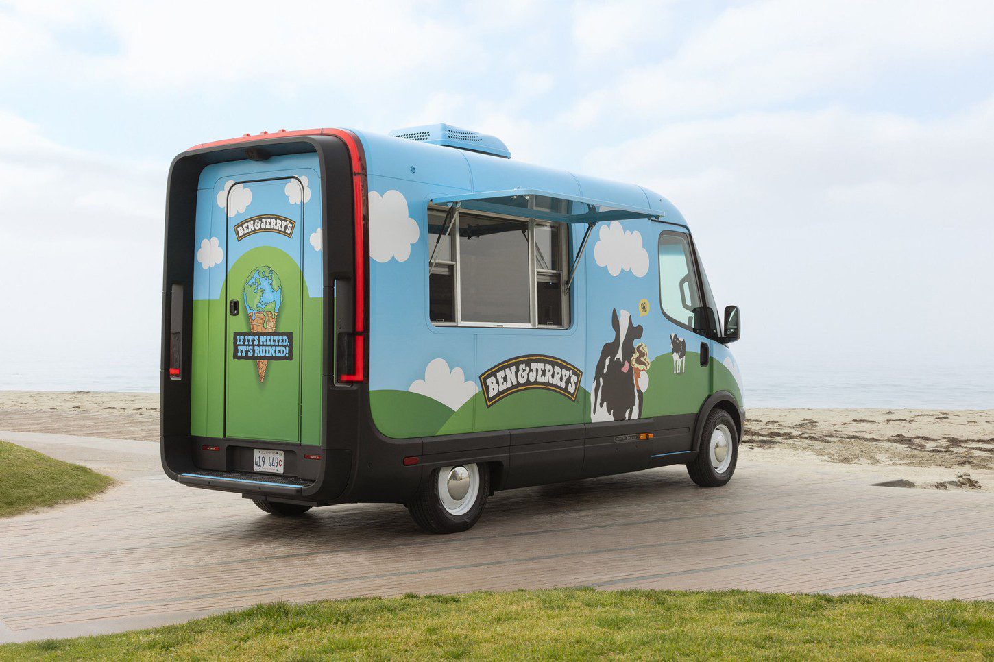 elektrische ijscowagen voor Ben & Jerry’s op basis van Rivians bestelwagenplatform